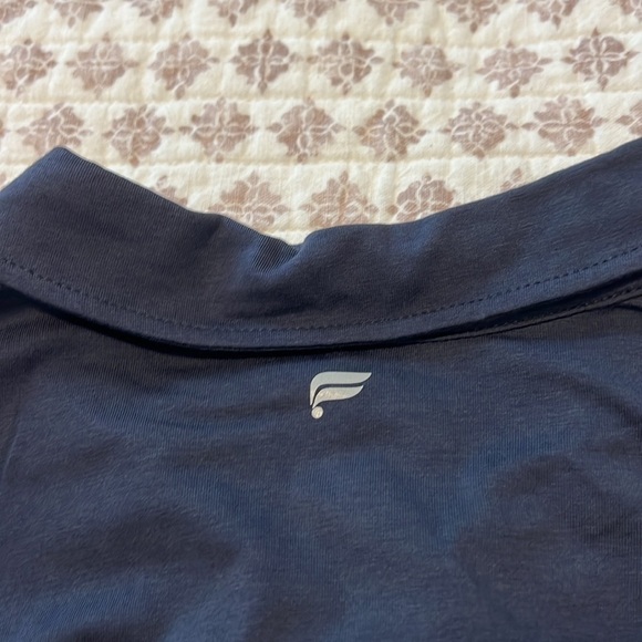 NWT Fabletics Classic Navy Boxy Short Sleeve Polo Shirt Size Large - Picture 9 of 12